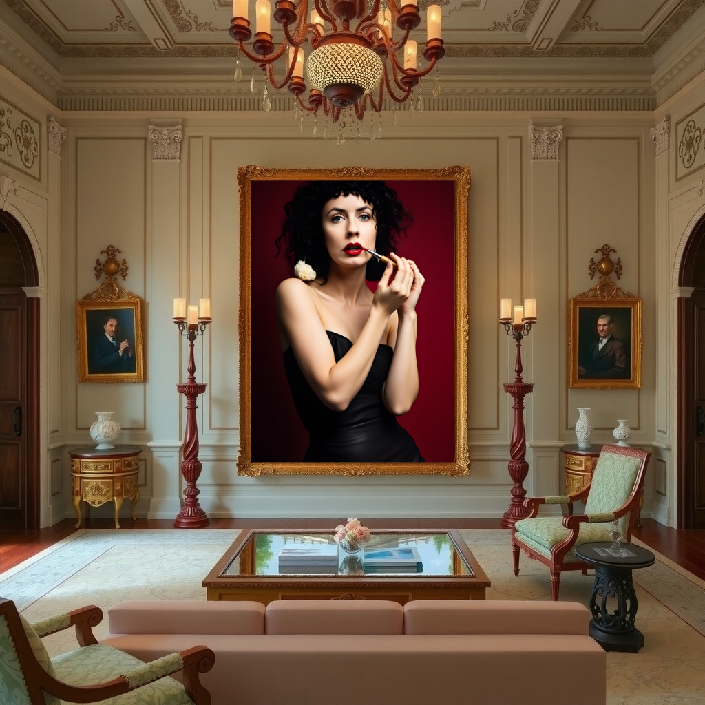 'Red Lipstick' Aluminum Print 70x100 cm / 28x40″