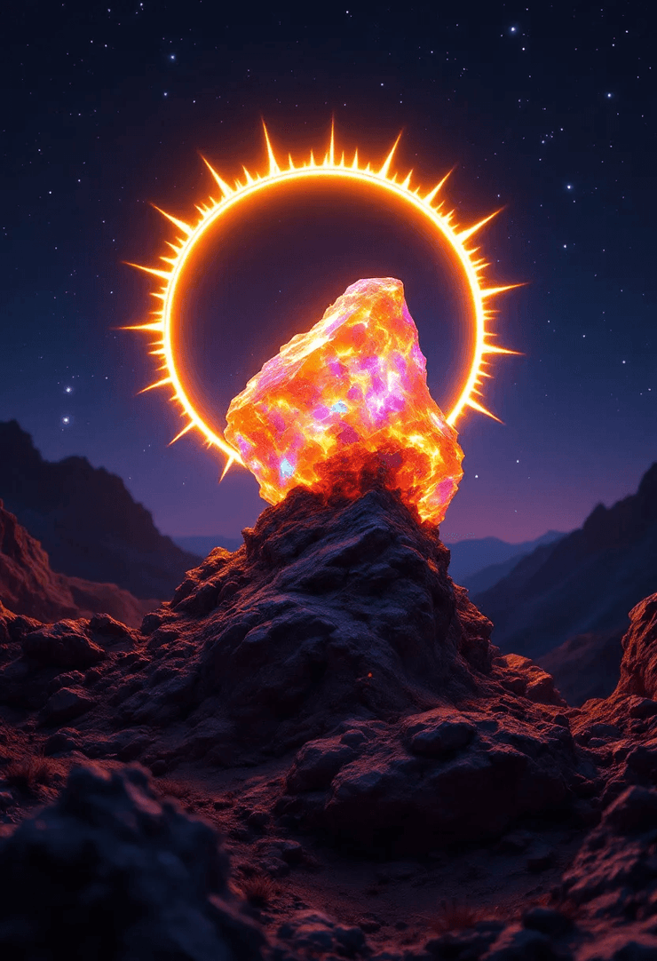 Celestial Crystals: Cosmic Healing, Neon Dreaming