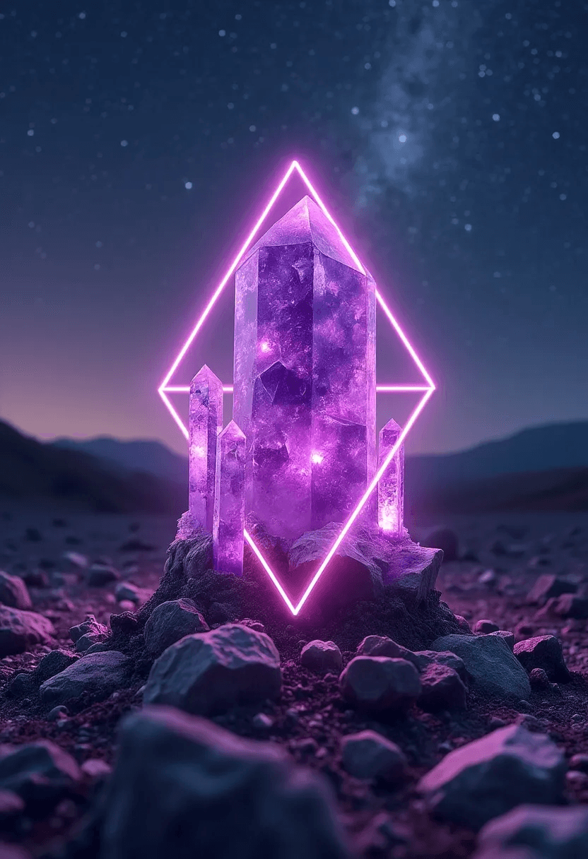 Celestial Crystals: Cosmic Healing, Neon Dreaming