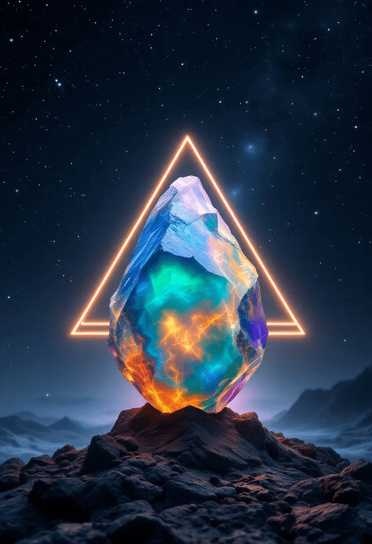 Celestial Crystals: Cosmic Healing, Neon Dreaming