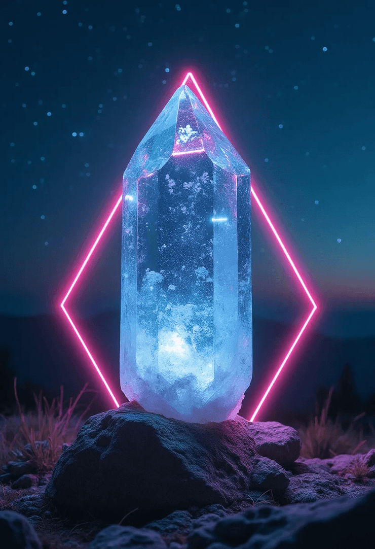 Celestial Crystals: Cosmic Healing, Neon Dreaming
