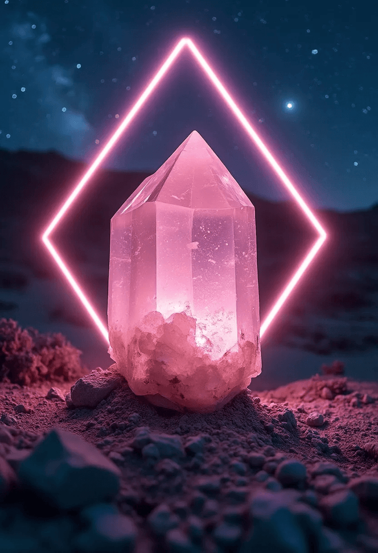 Celestial Crystals: Cosmic Healing, Neon Dreaming