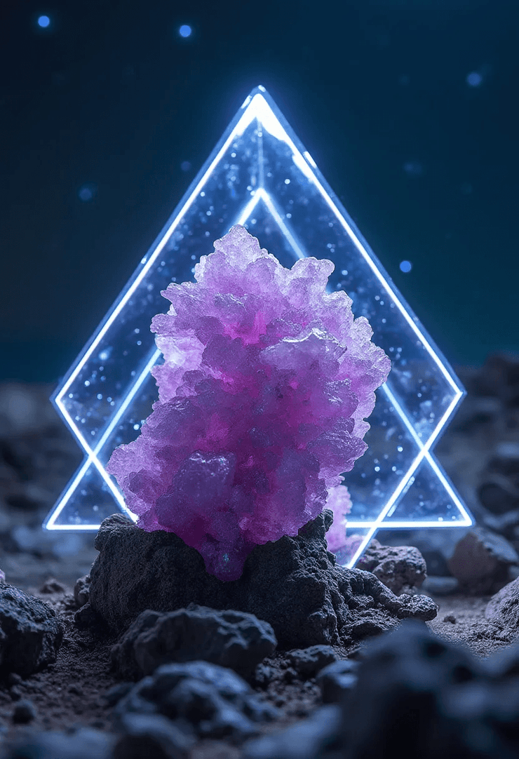 Celestial Crystals: Cosmic Healing, Neon Dreaming